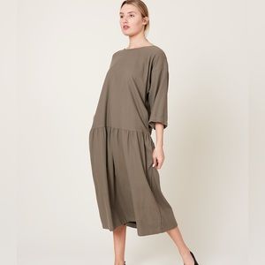 Black Crane - Easy Dress in Mud - Medium